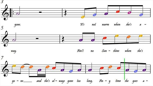 Ain't no Sunshine - Tenor Saxophone Relaxing Beginner Sheet Music with Easy Notes & Letters смотреть онлайн