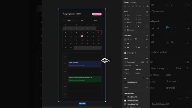 Responsive Calendar Layout with Variables in Figma смотреть онлайн