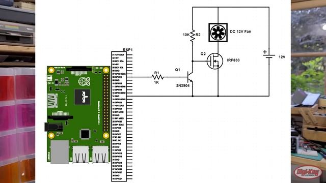How to Control DC Fan Using a Raspberry Pi – Maker.io Tutorial | Digi-Key Electronics смотреть онлайн