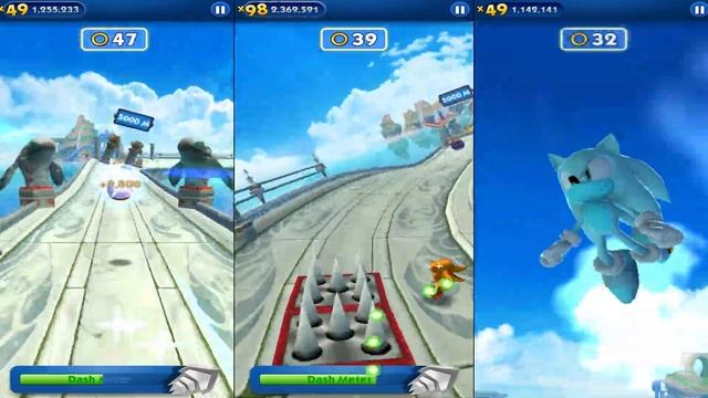 Sonic Dash - Fire Shadow vs Fire Sonic vs Ice Sonic - All Characters Unlocked - Run Gameplay смотреть онлайн