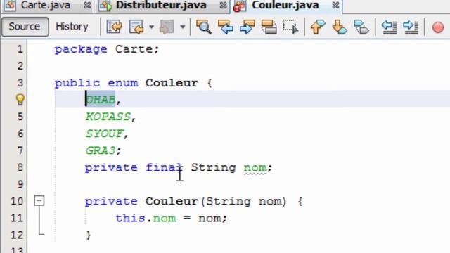 Java Cours درس جافا 88 un Jeu de Carte les enums couleur et valeur смотреть онлайн
