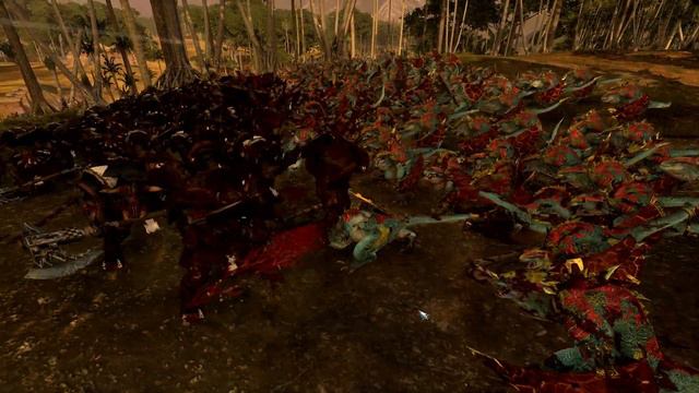 Гксоатль VS Племя Костяных Дубин. Бой из сетевой кампании. Total War Warhammer-2 смотреть онлайн