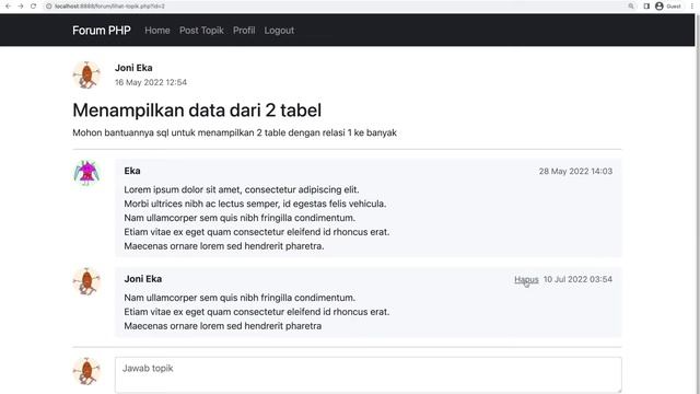 Tutorial PHP | Hapus Topik dan Komentar | Studi Kasus Forum смотреть онлайн