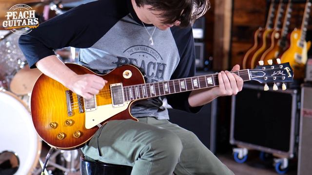 Gibson Custom '59 Les Paul Standard HP Top Royal Tea Burst VOS - 912803 смотреть онлайн