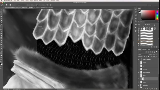 How to Draw Chain Mail in Photoshop смотреть онлайн