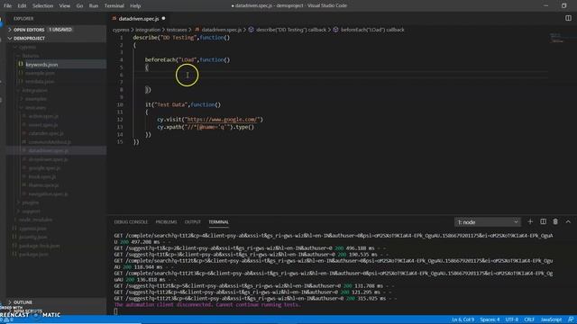 Cypress: How to perform data driven testing in Cypress : Tutorial 13 смотреть онлайн