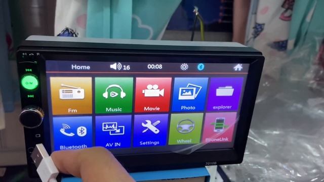 Estéreo de pantalla 7010B función phonelink mirrorlink mobilink con iPhone - probando estéreo chino смотреть онлайн