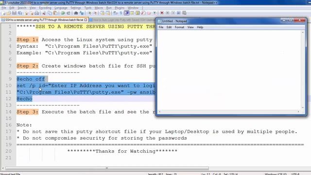 How to Auto Login into Putty SSH Using Windows batch(BAT) file? смотреть онлайн