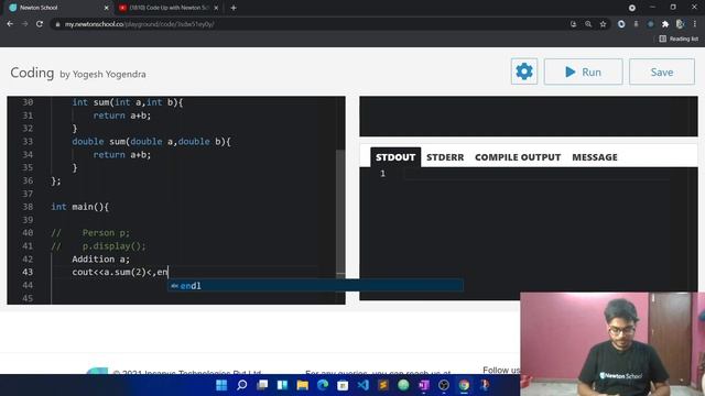 Overloading, Constructor Overloading, Destructors | Lecture 18 | OOPS in C++ | Yogesh Yogendra смотреть онлайн