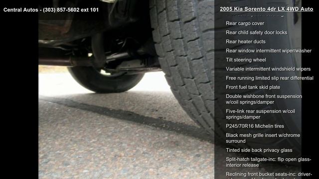 2005 Kia Sorento 4dr LX 4WD Auto - Central Autos - Castle...