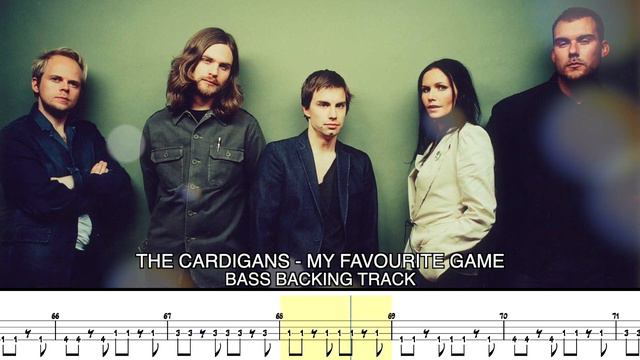 THE CARDIGANS - My Favourite Game [BASSLESS BACKING TRACK + TAB]
