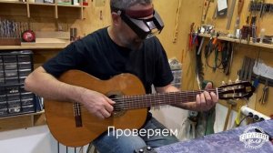 Установка трансакустического звукоснимателя Guitto GGP-04 в классическую гитару.