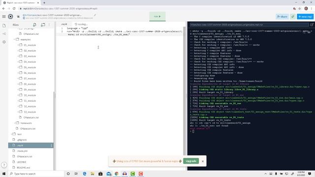 Repl.it: running C++ Programs and Catch2 test cases смотреть онлайн