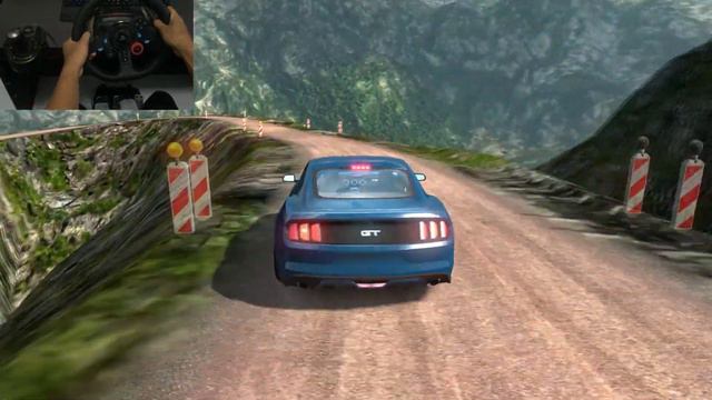 Ford Mustang gt on Euro truck simulator 2 with Logitech g29 gameplay смотреть онлайн