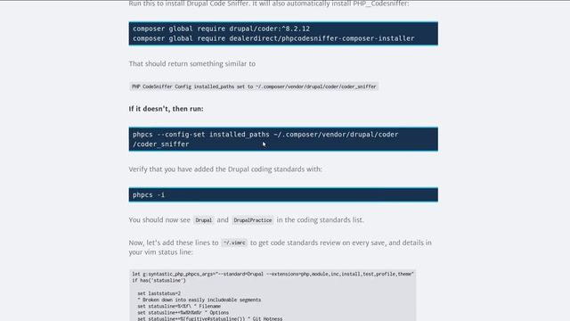 How to Install Drupal Code Sniffer on Vim смотреть онлайн