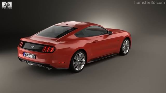 Ford Mustang GT 2015 by 3D model store Humster3D.com смотреть онлайн
