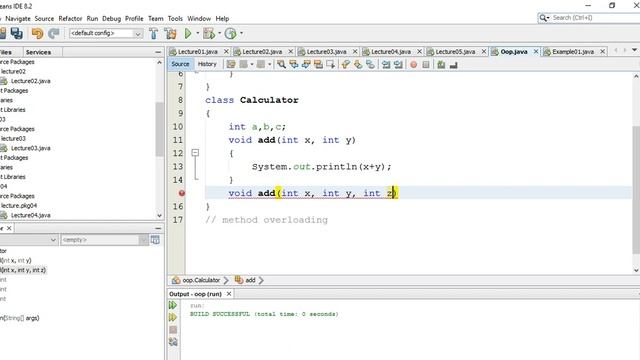 oop Lecture 07 part 01 Method overloading by changing the number of argments смотреть онлайн