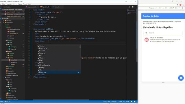 Curso de Ionic 3: Trabajando con SQLite Parte 1: interfaz Listado de Notas смотреть онлайн