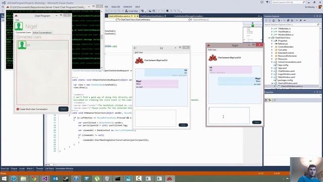 C# Client Server Chat Program смотреть онлайн