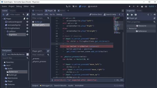 [8] Let's Make a Godot Space Shooter: Bullet Firing Positions смотреть онлайн