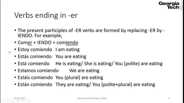 Spanish Language Course (Educational Technology): Chapter-3, Present Continuous Tense смотреть онлайн