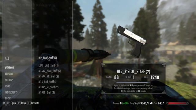 Skyrim SE AE Modern Weapons Pack V35 смотреть онлайн