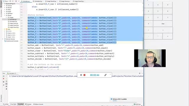 Tkinter Python Gui חלק ב' (Calculator) смотреть онлайн