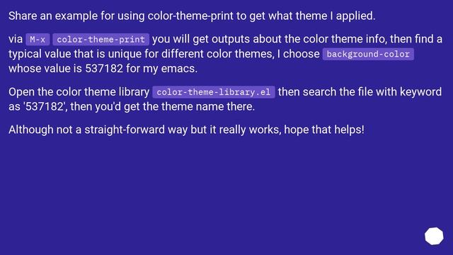How to find out the current color theme in emacs смотреть онлайн