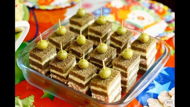 КАНАПЕ для ПРАЗДНИЧНОГО СТОЛА. Красивое украшение праздника.CANAPES For A FESTIVE TABLE.