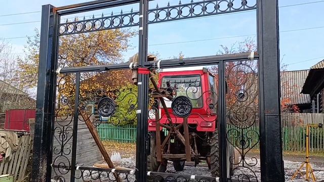 Ворота с ковкой своими руками. смотреть онлайн