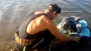 Система Хука своими руками, первый тест. Home made hookah diving system, first test.