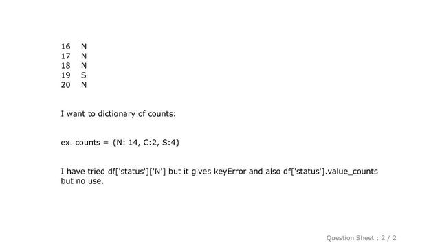 PYTHON : Count frequency of values in pandas DataFrame column смотреть онлайн