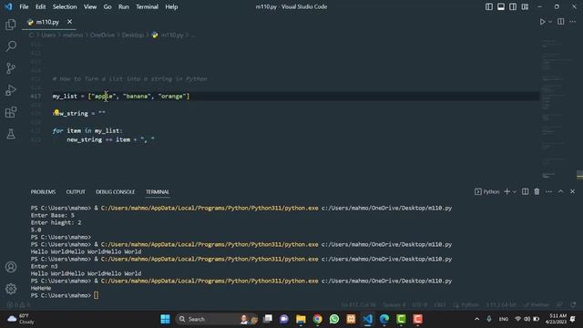 How to Turn a list into a string in Python смотреть онлайн