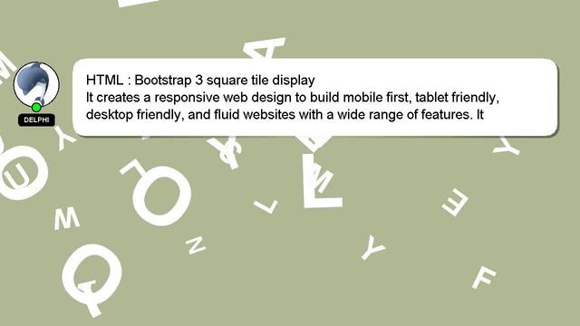 HTML : Bootstrap 3 square tile display смотреть онлайн