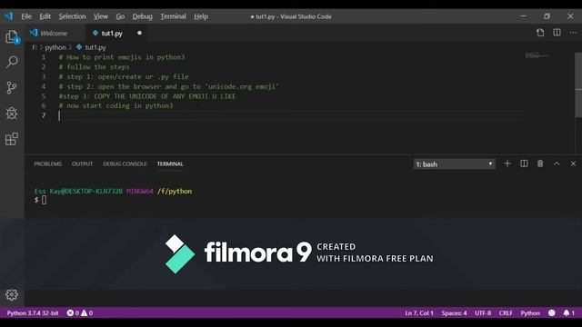 Python-Emoji || How to print emojis in python смотреть онлайн