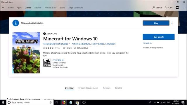 Download Minecraft Windows 10 in Microsoft Store for free смотреть онлайн