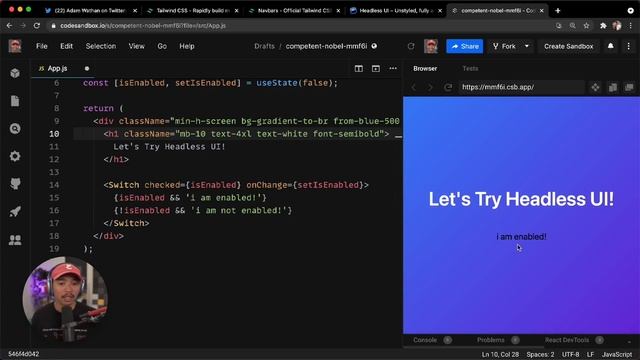 Using Tailwind CSS's Headless UI for React смотреть онлайн