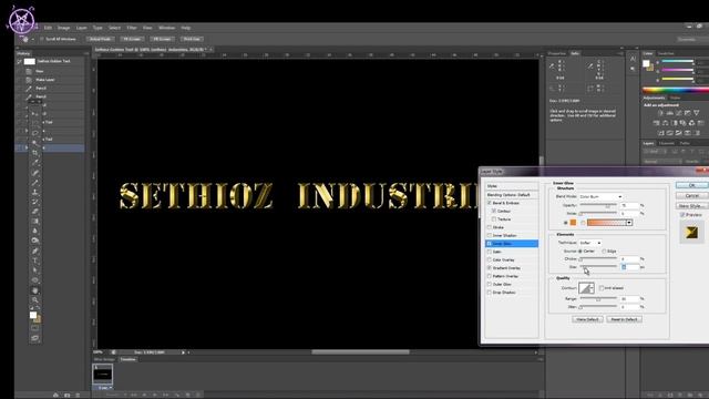 Photoshop - How to make Gold Effect / Gold Plated Text смотреть онлайн