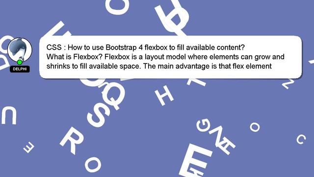 CSS : How to use Bootstrap 4 flexbox to fill available content? смотреть онлайн