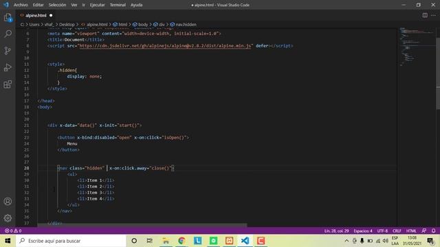 #03 Atributos dinámicos (x-bind) ? Curso Alpine JS desde cero смотреть онлайн