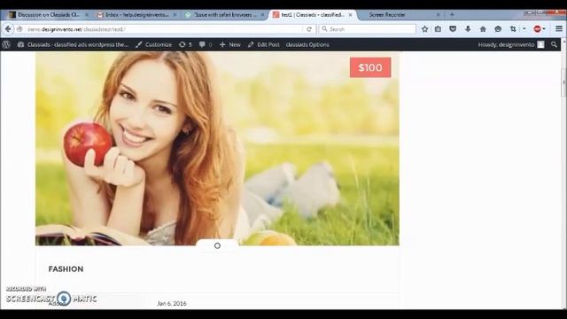Price Field System Classiads WordPress Theme смотреть онлайн