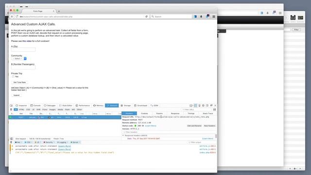 RackForms Job Demo - Advanced Custom AJAX Calls. смотреть онлайн
