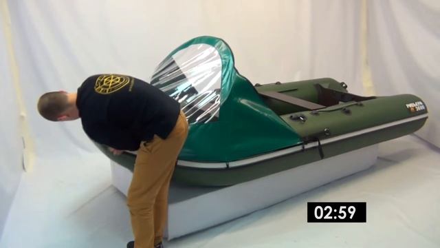 Носовой тент ПВХ на лодку Ривьера 3600 Обзор и сборка смотреть онлайн