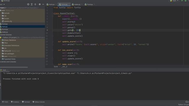 How to make a Snake Game in Python using Turtle Package смотреть онлайн