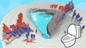 100x MELEE vs 100x MELEE in HOLE | TABS - Totally Accurate Battle Simulator