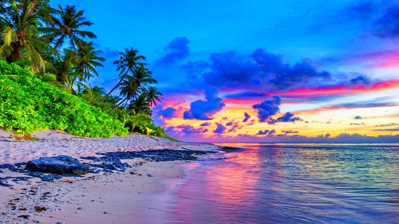 Звуки волн для снятия стресса - Шум морских волн, Пляж и отдых, Сон и расслабление под шум волн смотреть онлайн