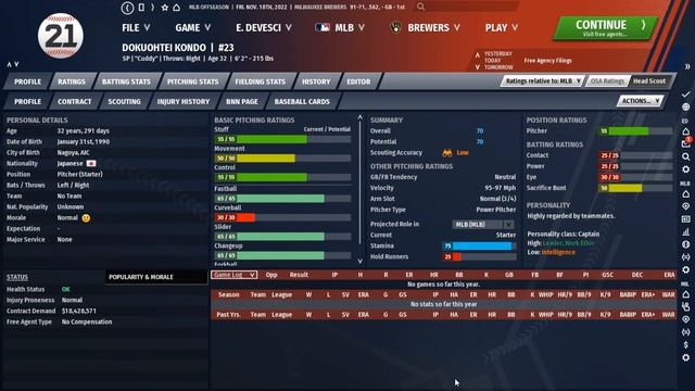 Out of the Park Baseball 21: Milwaukee Brewers Franchise [Ep 12] смотреть онлайн