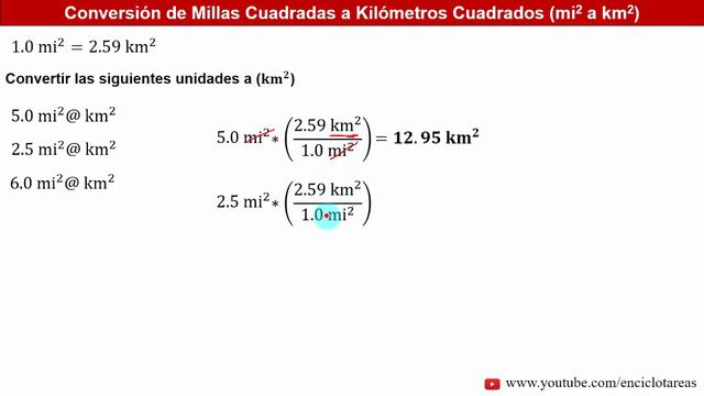 Millas Cuadradas a Kilómetros Cuadrados (mi2 a km2) - Parte 2 смотреть онлайн