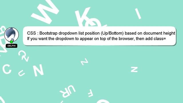 CSS : Bootstrap dropdown list position (Up/Bottom) based on document height смотреть онлайн