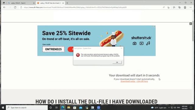 the code execution cannot proceed because uplay_r164.dll was not found смотреть онлайн